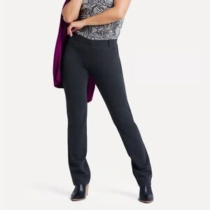Betabrand Straight-Leg Classic Dress Pant Yoga Pant Charcoal